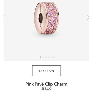 Pandora Pink Pave Clip Charm